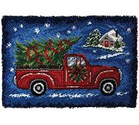 SKTWOE Latch Hook Rug Kits for Adults Christmas Rug Making Kits for Beginners Adults Kids Tapestry Kits Embroidery Kits Craft Kit Carpet Doormat Creative Gift Home Decoration 52Cmx35cm