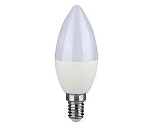 Sku111 Led Light Bulb E14 C37 7 W 600 Lm Warm 3000 K Teardrop-Shaped Candle