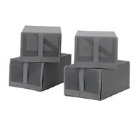 SKUBB Shoe Storage Organizer box, dark grey 22x34x16 cm (Pack of 4)