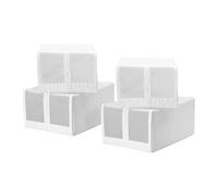 SKUBB White Shoe box, 22x34x16 cm, Easy to open and close the window as the shoe box has a hook and loop fastener.