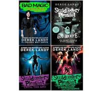 Skulduggery Pleasant Series 4 Books Collection Set By Derek Landy (Bad Magic, The Skulduggery Pleasant Grimoire, Until the End & A Small Matter of Impending Catastrophe)