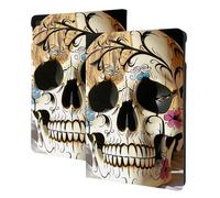 Skull 1 Printed Tablet Case for Ipad 7th Generation 10.2", Pu Leather Non-Slip Tablet Cases Shockproof Stand Cover with Auto Sleep/Wake Cover