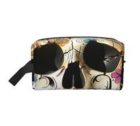 Skull 1 Prints Makeup Bags for Women Girls Large Capacity Zipper Cosmetic Bag Travel Toiletry Bag Organizer with Handle