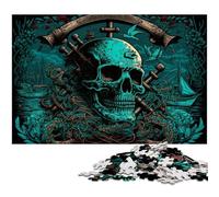 Skull 1000 Piece Jigsaw Puzzle cardboard Jigsaw DIY Decoration, Brain Challenge, for Adult, Family, 26X38CM/10.23x14.96inch