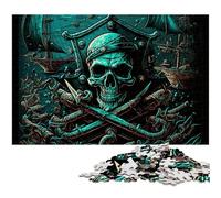 Skull 1000 Piece Jigsaw Puzzle Difficult Puzzles for Adults for Teenagers, Family Game Night, Brain-Challenging Gift Idea 50x75CM/19.68x29.52inch
