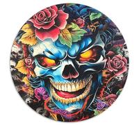 Skull 1000 Piece Jigsaw Puzzle for Kids And Adults Fantasy Gothic Challenging Puzzles Educational Games Fun Present & Activity 1000pcs (67.5x67.5cm)