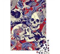 Skull 1000 Pieces Puzzles for Adults & Teenager Teenager Man Woman Gift 1000pcs (38x26cm)