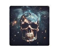 Skull 2 Camera Wrap Cloth, Squares Magic Self-Adhesive Cloth for Lens Camera Anti-Scratch Lens Protector Makeup Wrap Cloth Bag 17.7" x 17.7"