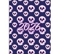 Skull 2026 A4 Desktop Diary With Week To Page: Gothic Weekly Organiser For Business or Home