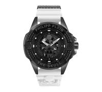 Philipp Plein , Skull Watch Black Silicone Band ,Black male, Sizes: ONE SIZE