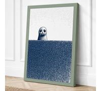 Skull Above the Divide Canvas Wall Art Print 18x12 Inch