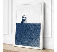 Skull Above the Divide Canvas Wall Art Print 18x12 Inch