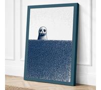 Skull Above the Divide Canvas Wall Art Print 24x16 Inch