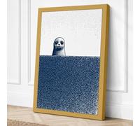 Skull Above the Divide Canvas Wall Art Print 24x16 Inch