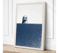 Skull Above the Divide Canvas Wall Art Print 30x20 Inch