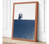 Skull Above the Divide Canvas Wall Art Print 30x20 Inch