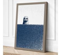 Skull Above the Divide Canvas Wall Art Print 36x24 Inch