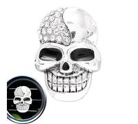 Skull Air Freshener - Metal Universal Clip Diffuser | Horror Car Refresher, Automotive Decor With Buckle Mount Odor Control, Skull Scent Dispensor | Vehicle Interior