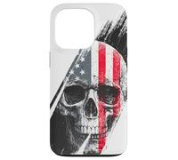 Skull America, USA, mechanical, rock, vintage, festival, fun Case for iPhone 13 Pro