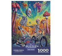 Skull Anatomy Diagram for Adults Fun 1000 Pieces Science Jigsaw Puzzle Stress Relief Toy Decoration Education Game Intellectual Game Challenge Educational 70x50cm/1000pcs