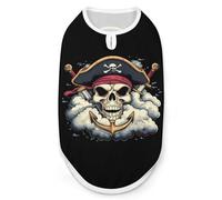 Skull Anchors Sword Dog And Cat Clothes Pet Summer Sleeveless T Shirt Basic Vest S