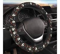 Skull and Bones Glow in The Dark Steering Wheel Cover, Universal 15 Inch Car Elastic Steering Wheel Covers, Novelty Cars Accessories for Men Women Car SUV