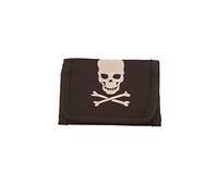 Skull and Cross Bone Material Black Wallet 11x7cm Boys Accessories UK