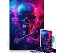 Skull And Cross-Joints Art 1000 Piece Jigsaw Puzzle for Teenagers Recall Upgrade Calm Mind Clear Cut Art Collectible 38x26cm