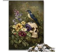Skull And Crow 1000 Pieces Jigsaw Puzzles For Teens And Adults, Educational Stress Relief Toy for Is Ideal As A Gift for The Whole Family (size 50x75cm)