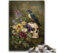 Skull And Crow Jigsaw Puzzles for Adults 1000,for Educational Game Challenge Toy for Is Ideal As A Gift for The Whole Family (50x75cm)