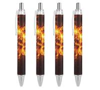 Skull And Flame Ballpoint Pen 0.5mm Long Lasting And Consistent Black Ink Flow for Office Work Gift