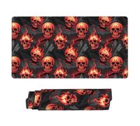 Skull and Flame Mouse Pad Extra Large Rubber Mousepads for Office Gaming Home 15.8 x 29.5 Inch