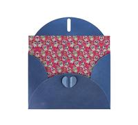 Skull And Green Leaves Pearl Paper Holiday Greeting Card With Envelopes Weddings Party Birthday Invitations Wishes