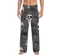 Skull And Lightning Men'S Pajama Pants Loose Leisure Loungewear Lie In Bed Sofa With Pockets Elastic Waist