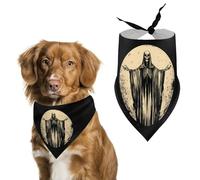 Skull And Moon Pet Triangle Bandana Soft Puppy Scarfs Dog Cat Gifts for Small Medium Pets