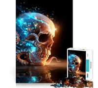 Skull And Octopus Tentacles Digital Art Jigsaw Puzzles 1000 Piece for Teenagers Wise Think Toy Peaceful Fun Tight Cut 50x75cm