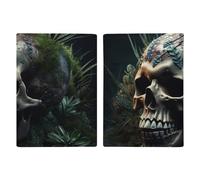 Skull And Plants Passport Holder, ID Card Protector Case Passport Holder with Slot Passports Travel Wallet Document Cover for Women And Men