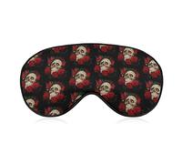 Skull and Roses Unisex Light-Blocking Eye Mask Sleep Mask Suitable for Naps at Home, in The Office, and on Airplanes