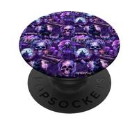 Skull and Spider Dark Fantasy Seamless Purple Aesthetic PopSockets Adhesive PopGrip