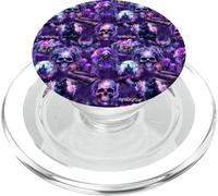 Skull and Spider Dark Fantasy Seamless Purple Aesthetic PopSockets PopGrip for MagSafe