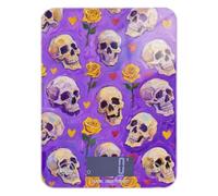 Skull and Yellow Rose Oil Painting bariatric Small Food Scales 11lb/0.18oz, 5kg/5g Kitchen Digital Scales with 4 Unit for Weight Loss Spices Baking (Batteries not Included)