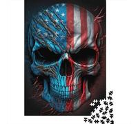 Skull Art Jigsaw Puzzle for Adults 1000 Piece Jigsaw Puzzle Paper Material Visual Art Focus Relax Home Gift 52x38cm/1000pcs
