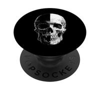 Skull Art Motif Rock Art Graphic Men Women Artwork Design PopSockets Adhesive PopGrip