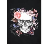 Skull Art Therapy: Coloring Book with 50 Relaxing Floral and Mandala Designs