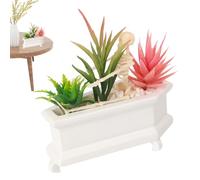 Skull Artificial Plant Pot Decorative Coffin Plant Skeletonized Flower Pot for Desk Bedroom Accessories and Decoration