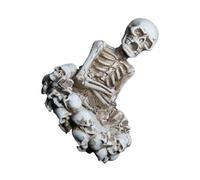 Skull Ashtray Beige Resin Retro Handmade Home Ornament for Coffee