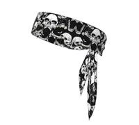 Skull Background Print Sport Bandanas Bandanas Back Bandanas Hair Band Athletic Sweatbands Tennis Running