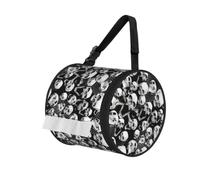skull background Printed Cylinder Tissue Holder, 600D Oxford Cloth Pet-Proof Hanging Roll Paper Case, Camping