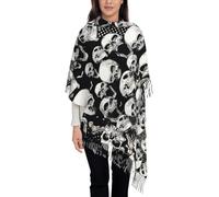 Skull Background Women Scarfs Winter Warm Soft Scarves Shawl And Wraps Large Thick Stole Blanket Scarf Gifts For Ladies