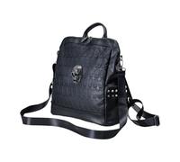 Skull Backpack for Men and WomenFashionable PU Leather Shoulder Bag with Adjustable Strap for Daily Commute and Travel
